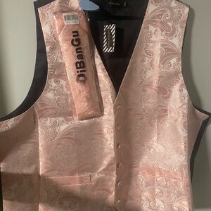 Diba Black and Pink Formal Vest Set